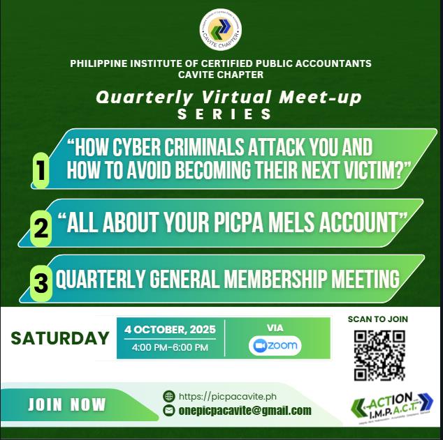Join us! Oct. 4, 2025 Quarterly Chapter Members Meet-up Series
